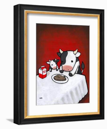 Revenge Is a Dish (Cow)-Luke Chueh-Framed Premium Giclee Print