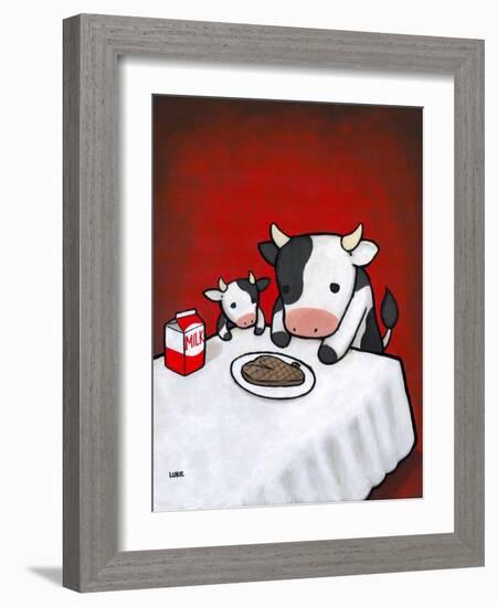 Revenge Is a Dish (Cow)-Luke Chueh-Framed Art Print