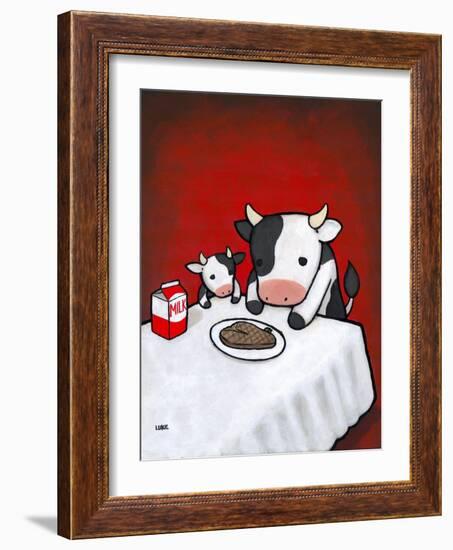 Revenge Is a Dish (Cow)-Luke Chueh-Framed Art Print