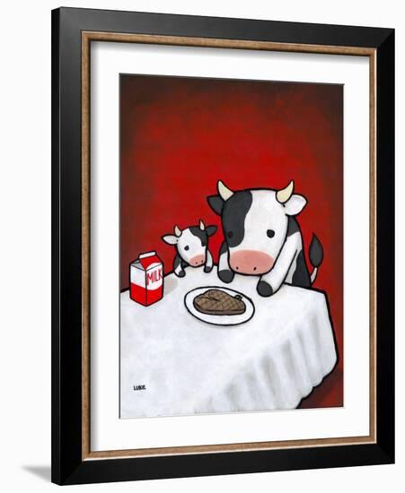 Revenge Is a Dish (Cow)-Luke Chueh-Framed Art Print