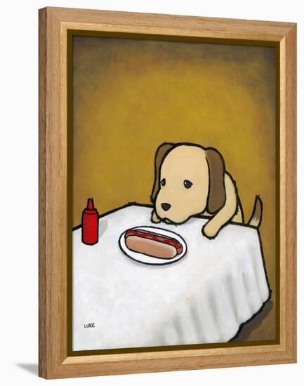 Revenge Is a Dish (Dog)-Luke Chueh-Framed Stretched Canvas