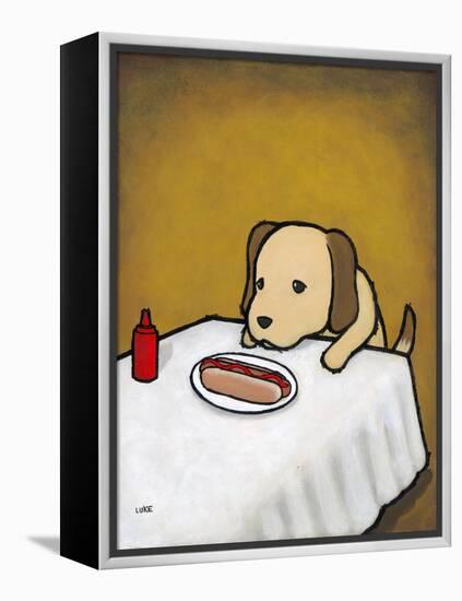 Revenge Is a Dish (Dog)-Luke Chueh-Framed Stretched Canvas