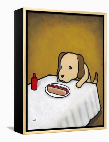 Revenge Is a Dish (Dog)-Luke Chueh-Framed Stretched Canvas