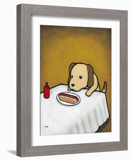 Revenge Is a Dish (Dog)-Luke Chueh-Framed Art Print