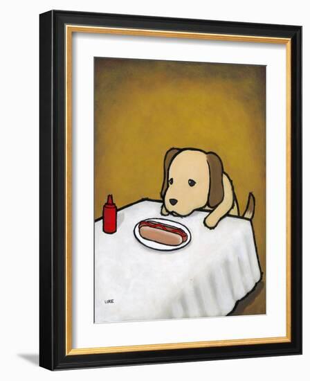 Revenge Is a Dish (Dog)-Luke Chueh-Framed Art Print