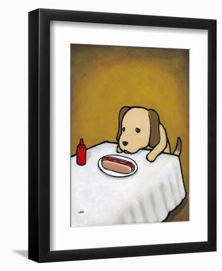 Revenge Is a Dish (Dog)-Luke Chueh-Framed Art Print