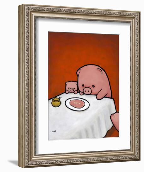 Revenge Is a Dish (Pig)-Luke Chueh-Framed Premium Giclee Print