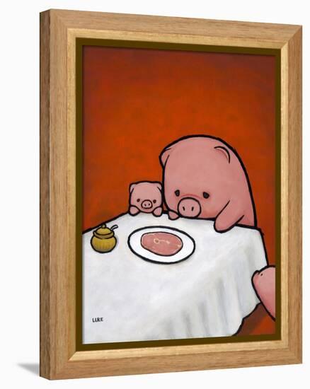 Revenge Is a Dish (Pig)-Luke Chueh-Framed Stretched Canvas