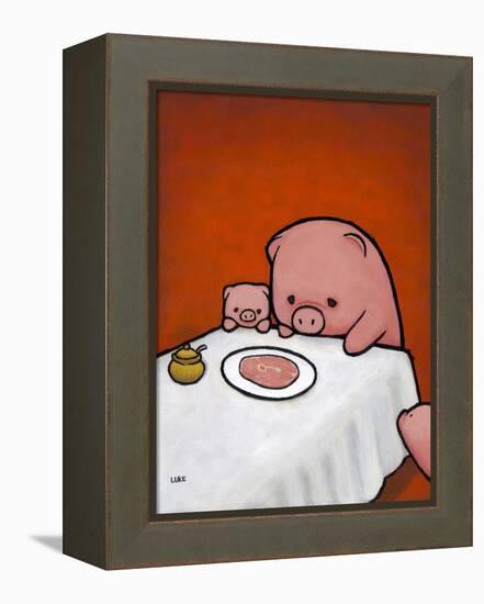 Revenge Is a Dish (Pig)-Luke Chueh-Framed Stretched Canvas