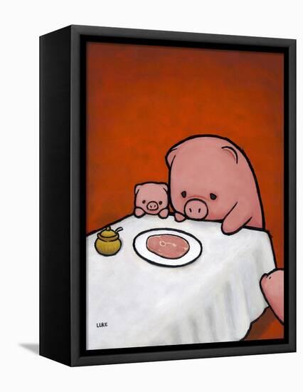 Revenge Is a Dish (Pig)-Luke Chueh-Framed Stretched Canvas