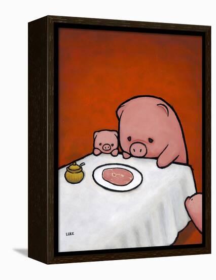 Revenge Is a Dish (Pig)-Luke Chueh-Framed Stretched Canvas