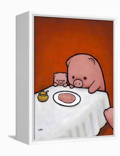 Revenge Is a Dish (Pig)-Luke Chueh-Framed Stretched Canvas