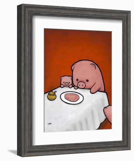 Revenge Is a Dish (Pig)-Luke Chueh-Framed Art Print