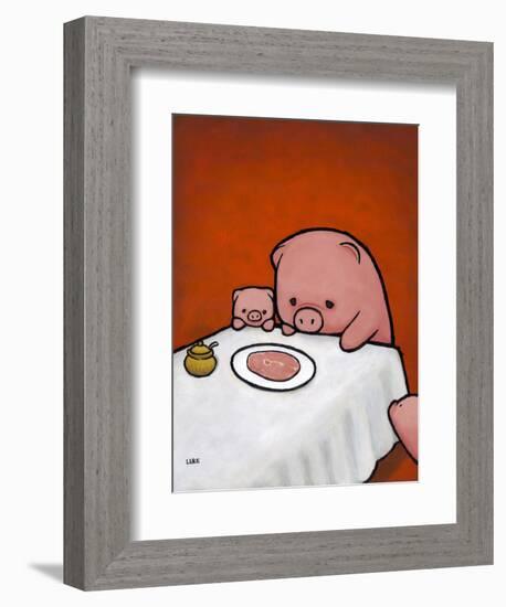 Revenge Is a Dish (Pig)-Luke Chueh-Framed Art Print