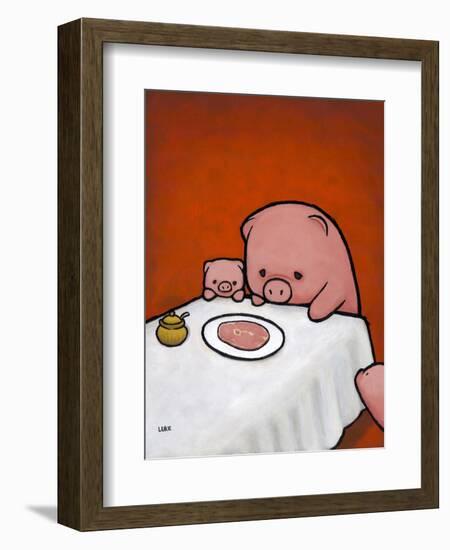 Revenge Is a Dish (Pig)-Luke Chueh-Framed Art Print