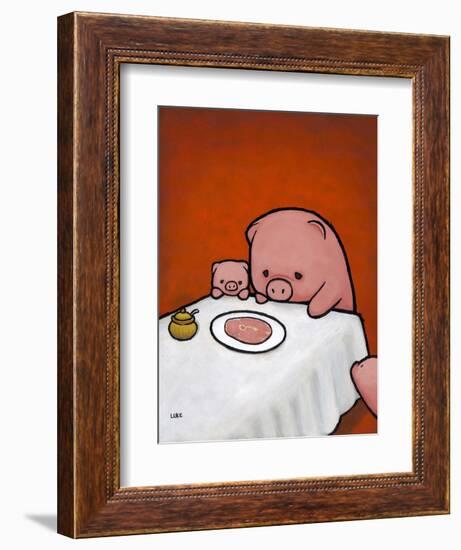 Revenge Is a Dish (Pig)-Luke Chueh-Framed Art Print