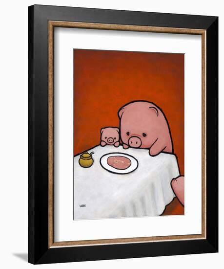 Revenge Is a Dish (Pig)-Luke Chueh-Framed Art Print