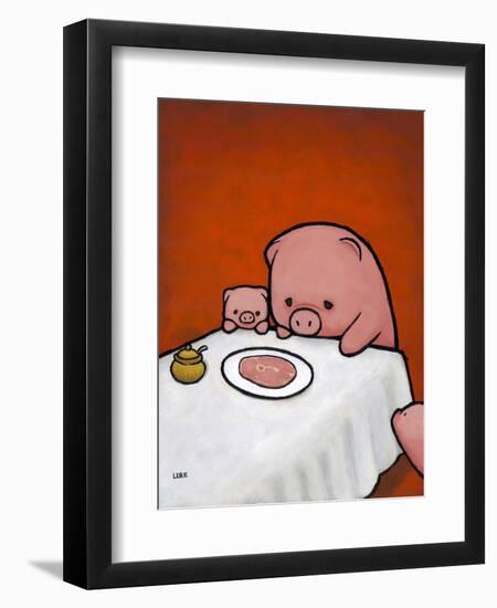 Revenge Is a Dish (Pig)-Luke Chueh-Framed Art Print