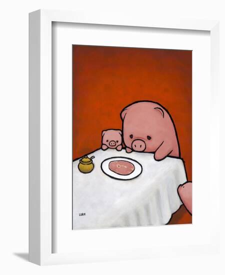 Revenge Is a Dish (Pig)-Luke Chueh-Framed Art Print