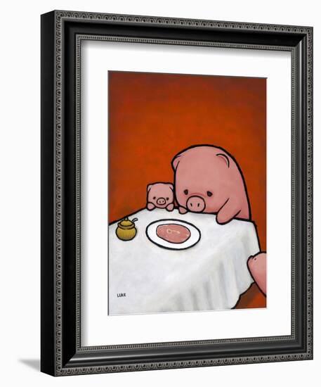 Revenge Is a Dish (Pig)-Luke Chueh-Framed Art Print