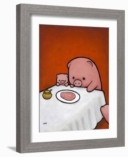 Revenge Is a Dish (Pig)-Luke Chueh-Framed Art Print