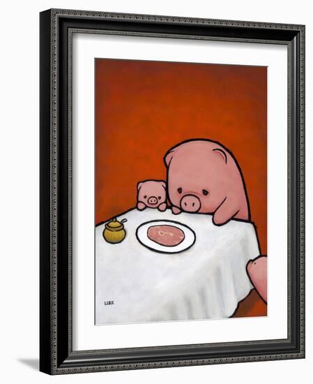 Revenge Is a Dish (Pig)-Luke Chueh-Framed Art Print