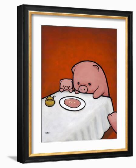 Revenge Is a Dish (Pig)-Luke Chueh-Framed Art Print