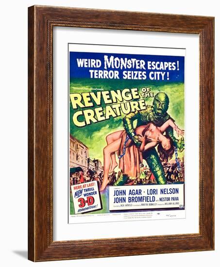 Revenge of the Creature-null-Framed Art Print