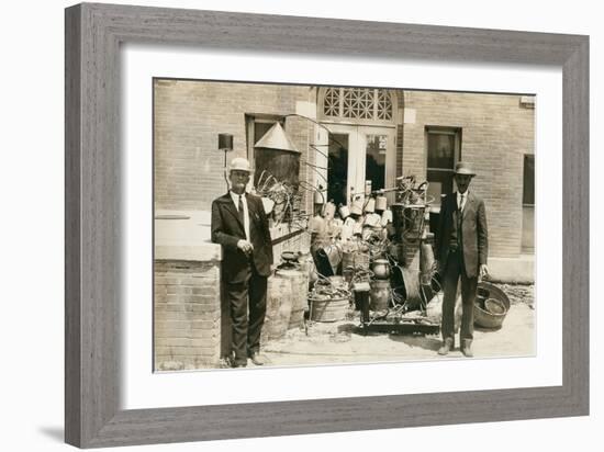 Revenue Men with Confiscated Stills-null-Framed Art Print