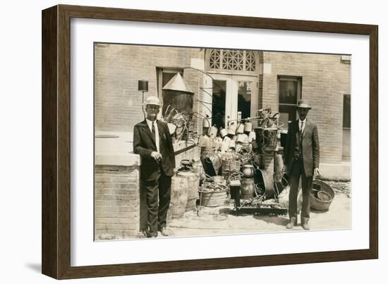 Revenue Men with Confiscated Stills-null-Framed Art Print