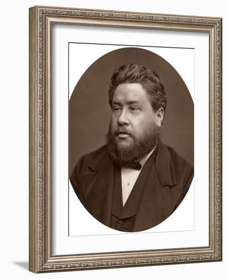 Reverand Charles Haddon Spurgeon, Pastor of the Metropolitan Tabernacle, 1880-Lock & Whitfield-Framed Photographic Print