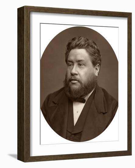 Reverand Charles Haddon Spurgeon, Pastor of the Metropolitan Tabernacle, 1880-Lock & Whitfield-Framed Photographic Print