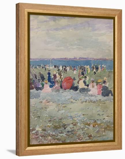 Revere Beach, 1896-Maurice Brazil Prendergast-Framed Premier Image Canvas