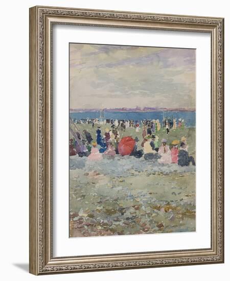 Revere Beach, 1896-Maurice Brazil Prendergast-Framed Giclee Print