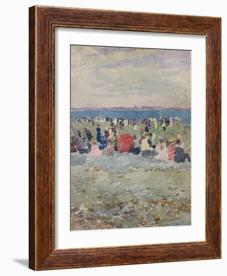 Revere Beach, 1896-Maurice Brazil Prendergast-Framed Giclee Print