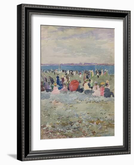 Revere Beach, 1896-Maurice Brazil Prendergast-Framed Giclee Print