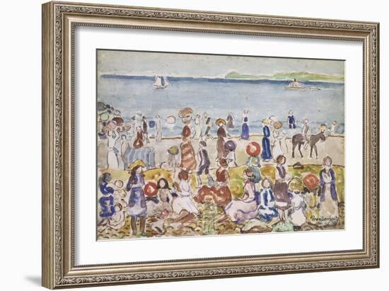 Revere Beach No. 2-Maurice Prendergast-Framed Giclee Print