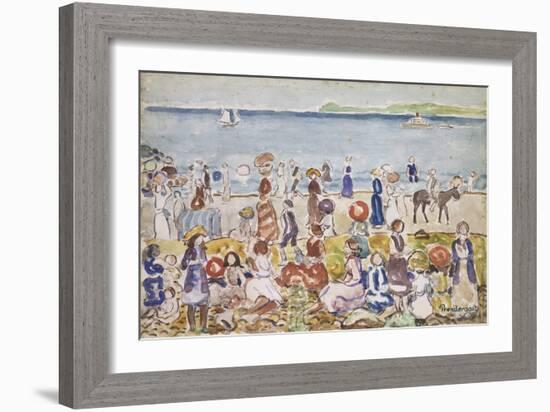 Revere Beach No. 2-Maurice Prendergast-Framed Giclee Print