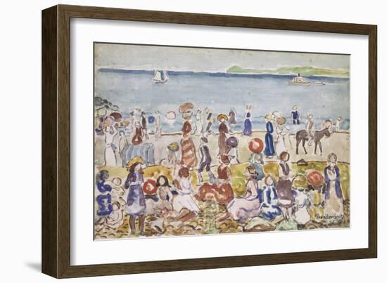 Revere Beach No. 2-Maurice Prendergast-Framed Giclee Print