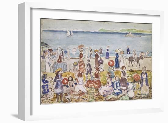 Revere Beach No. 2-Maurice Prendergast-Framed Giclee Print