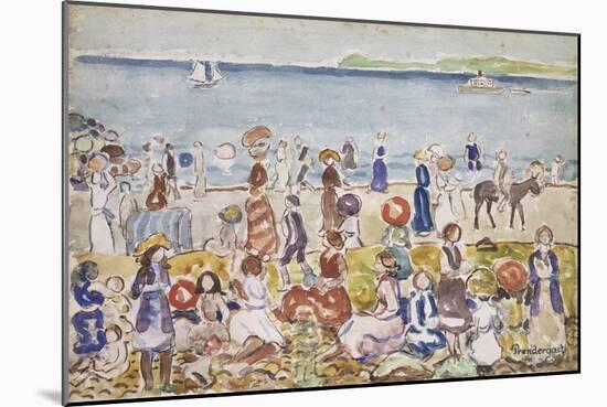 Revere Beach No. 2-Maurice Prendergast-Mounted Giclee Print