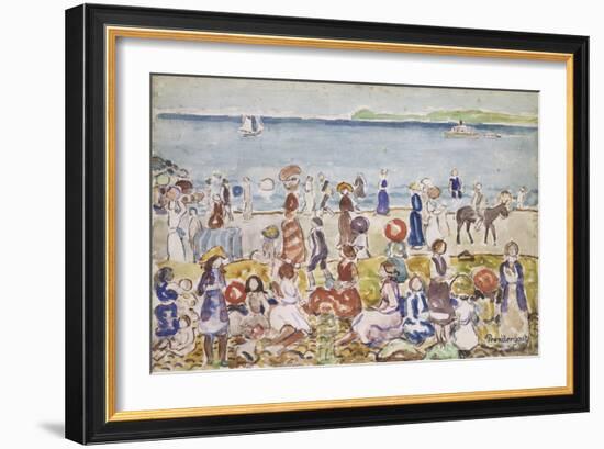 Revere Beach No. 2-Maurice Prendergast-Framed Giclee Print