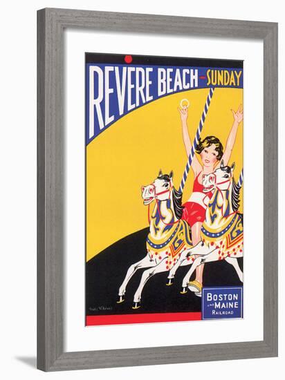 Revere Beach, Sunday-Charles Holmes W^-Framed Art Print