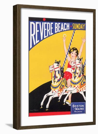 Revere Beach, Sunday-Charles Holmes W^-Framed Art Print