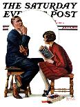 "Guessing Game," Saturday Evening Post Cover, July 9, 1927-Revere F. Wistehoff-Framed Premier Image Canvas