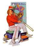 "Practicing the Trombone," Saturday Evening Post Cover, October 10, 1936-Revere F. Wistehoff-Framed Premier Image Canvas