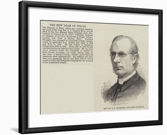 Reverend Dr E H Plumptre, New Dean of Wells-null-Framed Giclee Print