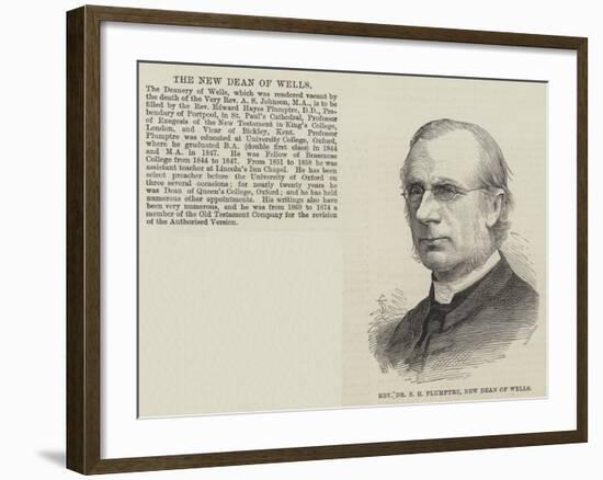 Reverend Dr E H Plumptre, New Dean of Wells-null-Framed Giclee Print