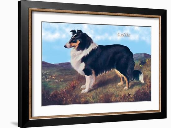 Reverend Hamilton's Collie-null-Framed Art Print