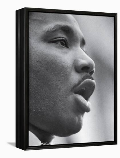 Reverend Martin Luther King Jr. Speaking at Prayer Pilgrimage for Freedom'-Paul Schutzer-Framed Premier Image Canvas